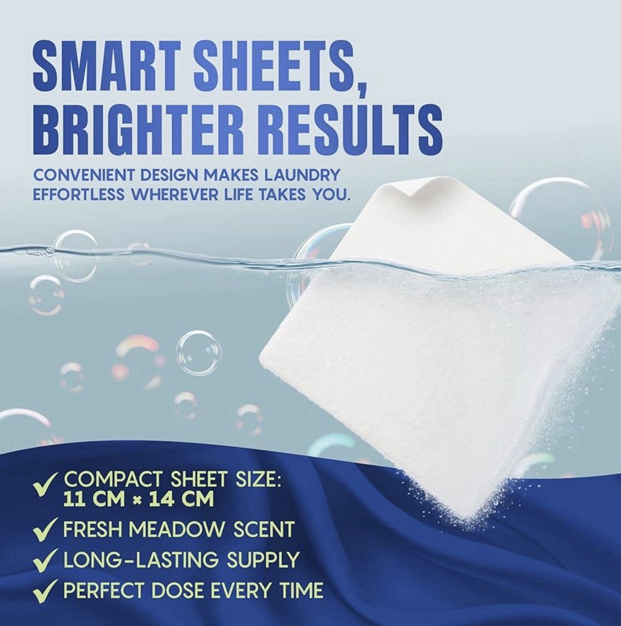 Toss & Go Laundry Detergent Sheets | 50 Sheets, Up to 100 Loads