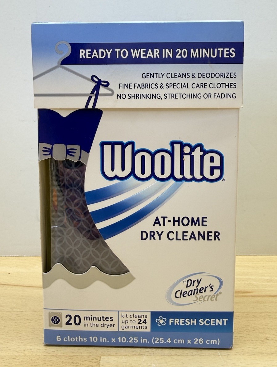 Woolite At-Home Dry Cleaner 20 Min 6 Cloths Fresh Scent Discontinued