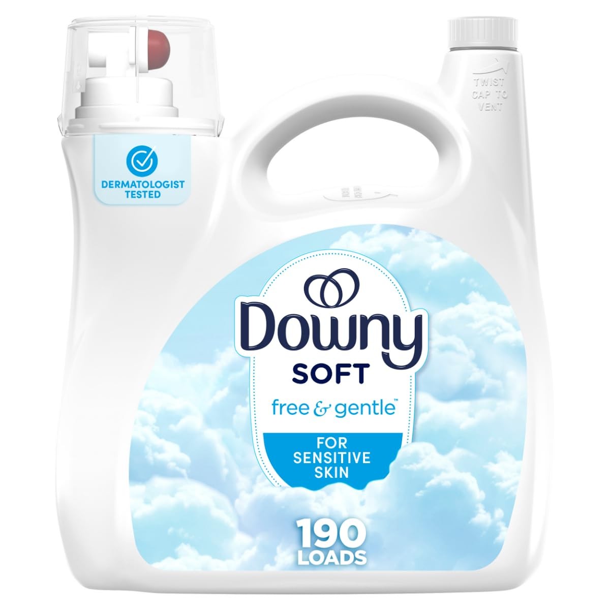 Downy Free & Gentle Liquid Fabric Softener, 140 fl oz, 140 Fl Oz (Pack of 1)
