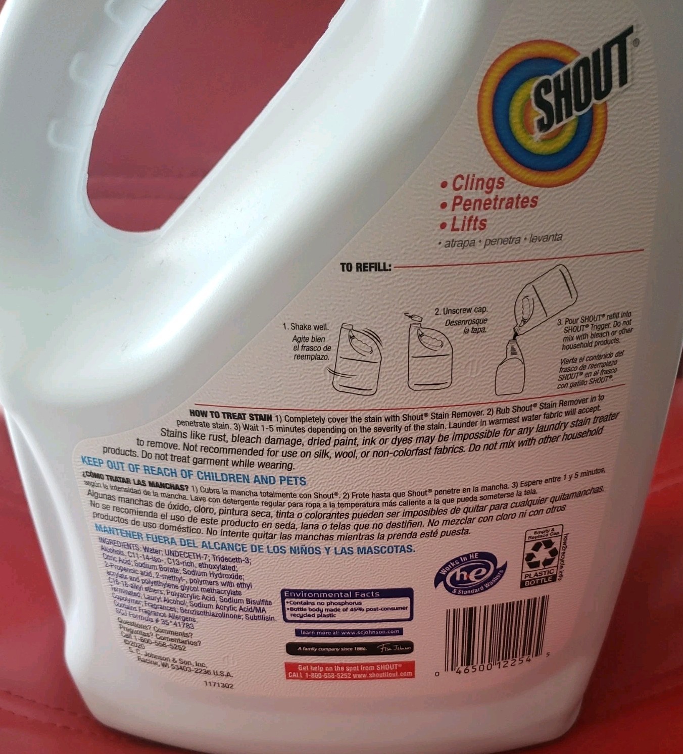 Shout Stain Remover Refill (128 oz)