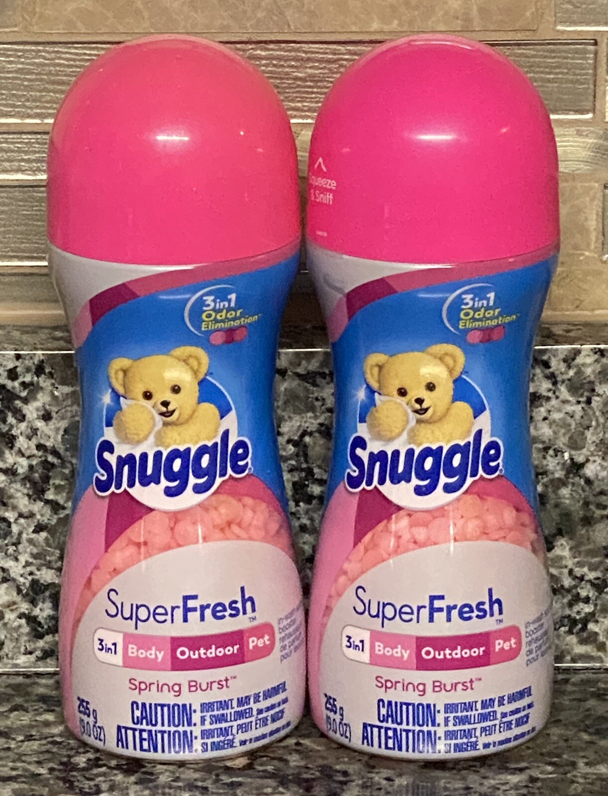 (2) Snuggle super fresh Spring Burst In-Wash Scent Booster Beads Laundry 9 oz