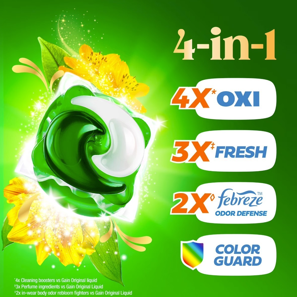 [FASH SALE](2 Pack) Gain Flings Laundry Detergent Pacs Original Scent 45 Ct Each