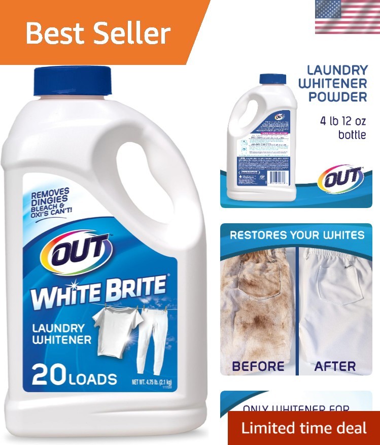 White Brite Laundry Whitener, White Clothes Stain Remover, 4 lb 12 oz | Laund…