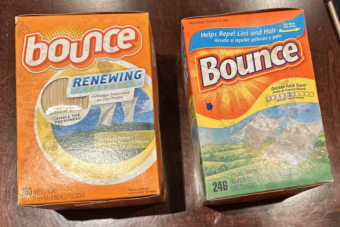 Bounce Dryer Sheets 496 Outdoor Fresh Softens Reduces Wrinkles Static Renewing