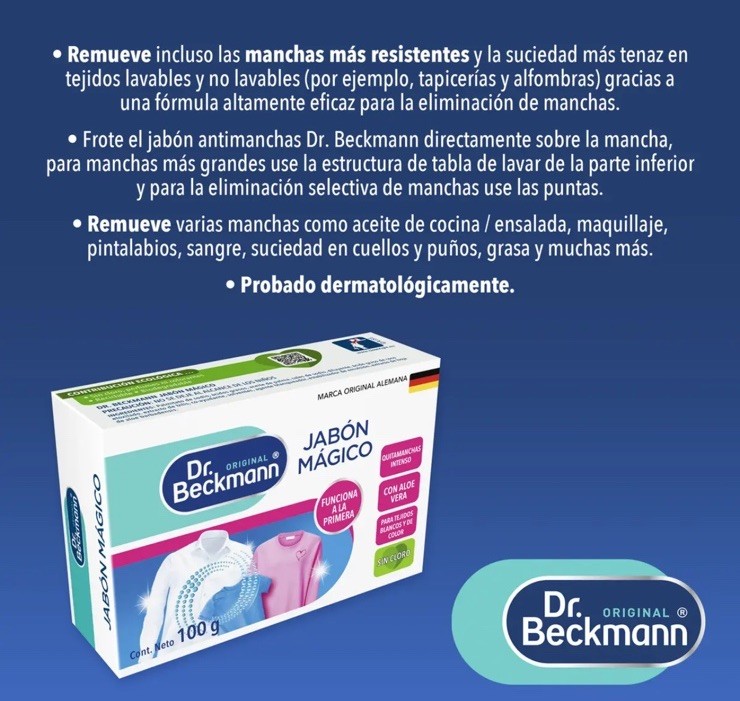 10 PACK JABON EN BARRA ROPA DR. BECKMANN LAUNDRY BAR DETERGENTE SOAP