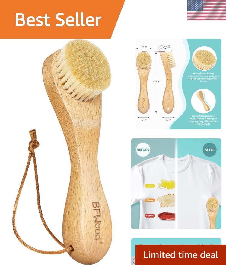 Ergonomic Beechwood Stain Brush for Eco-Friendly Cleaning – Compact & Effective