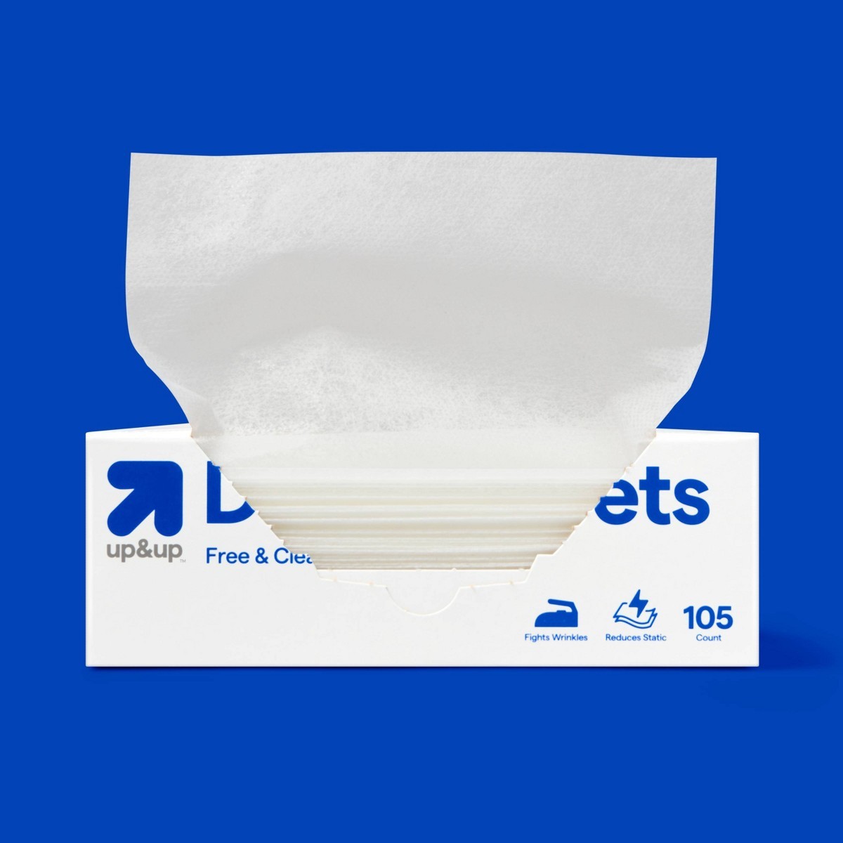 105ct Fragrance-Free Clear Dryer Sheets Gentle Fabric Softening Laundry Sheets