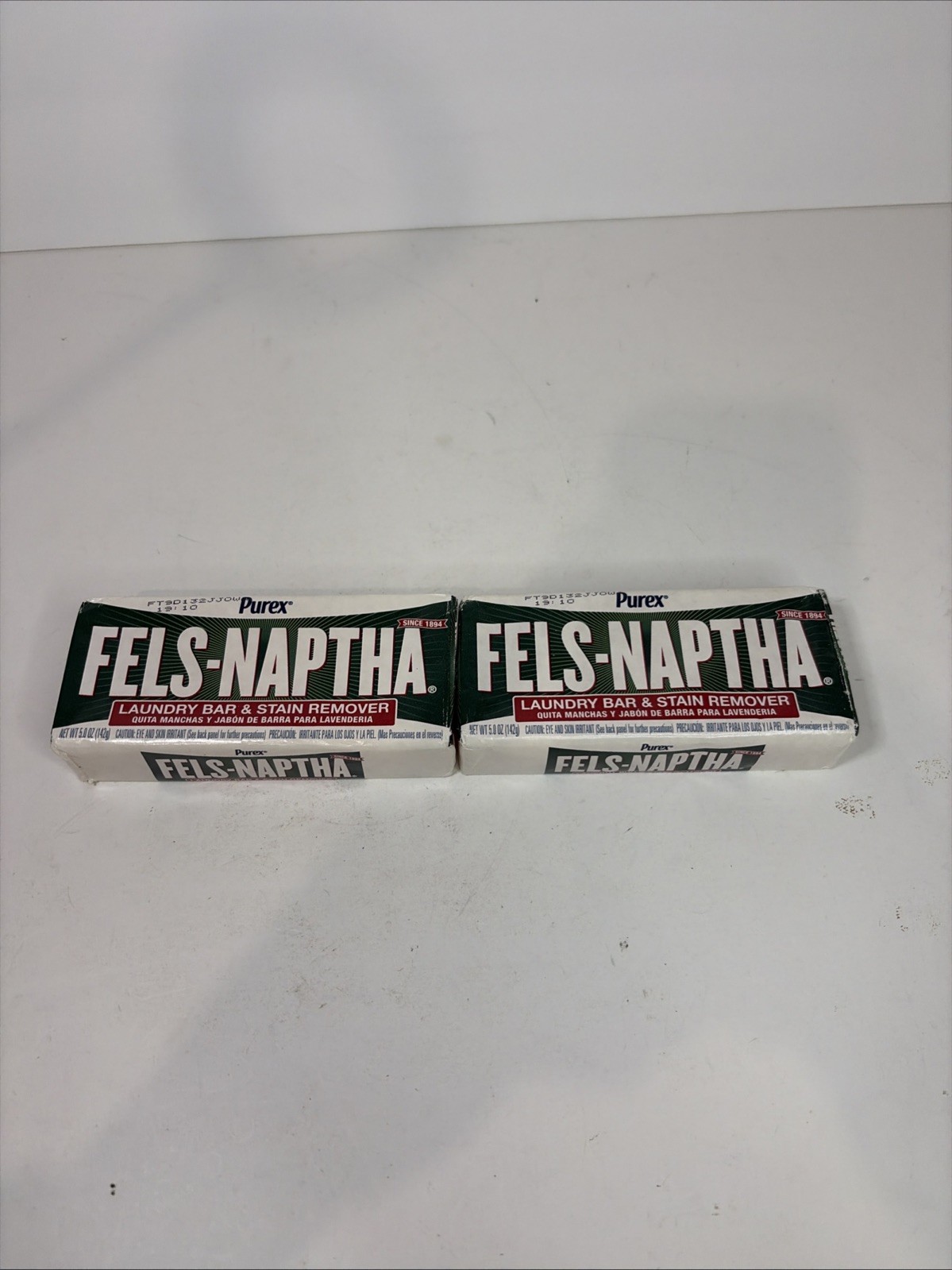 2 Fels Naptha Zout Laundry Soap Detergent Stain Remover Pre Treating 5 oz Bar