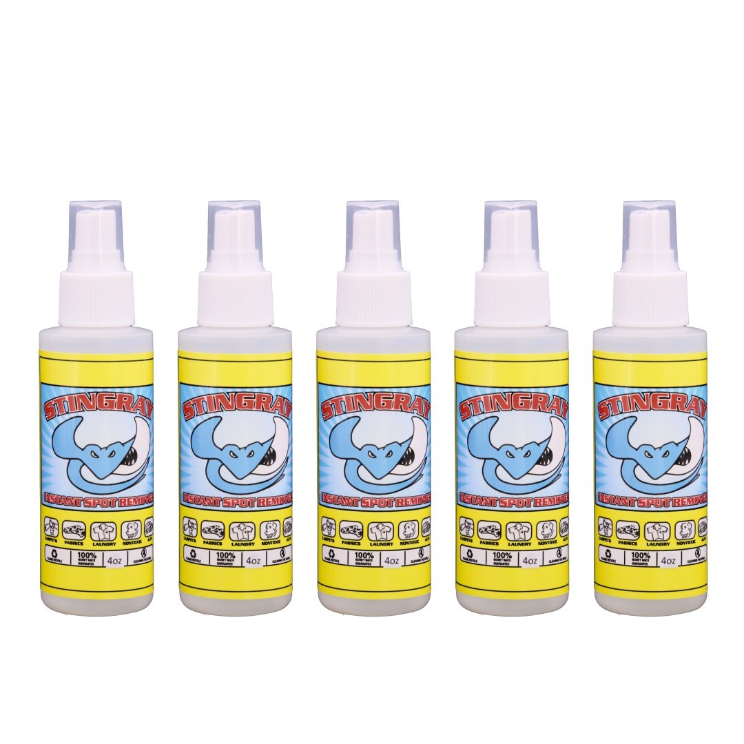 Stingray Spot Remover | Eco-Friendly Multi-Surface Stain Remover, 4 oz, 5-Pack