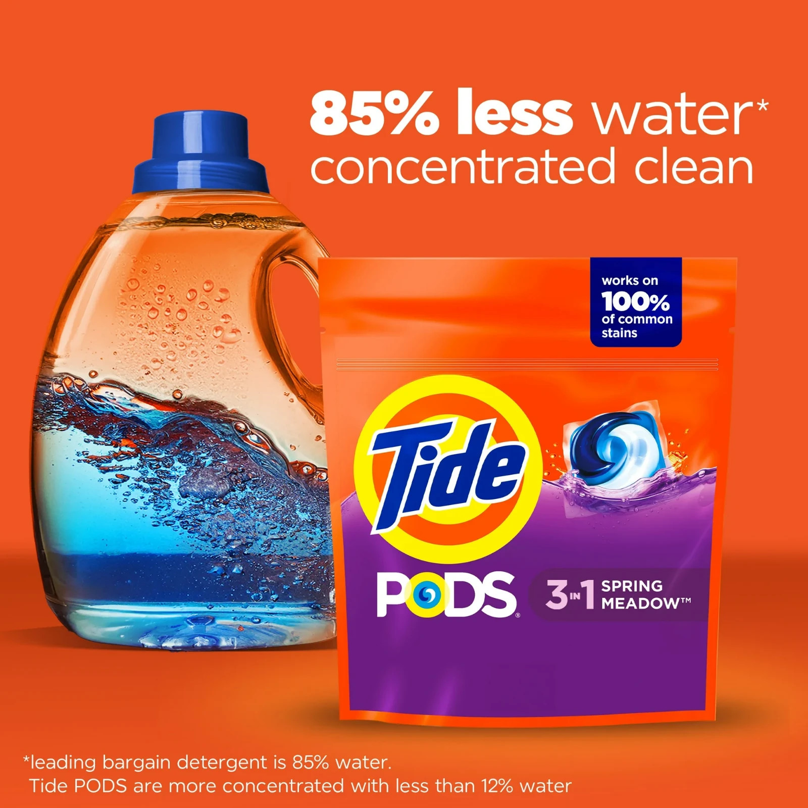 Tide PODS Liquid Laundry Detergent Packs, Spring Meadow Scent, 2 pack