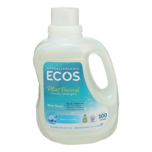 Laundry Ecos Free & Clear Case of 4 X 100 Oz By Earth Friendly