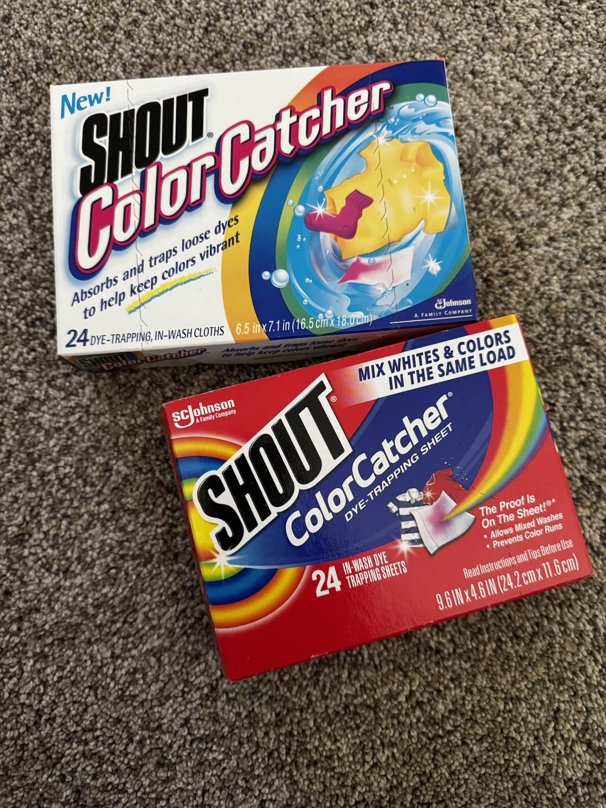 2-Shout Color Catcher, Laundry Dye-Trapping Sheets, 24 Sheets Vtg 2002 New 2020