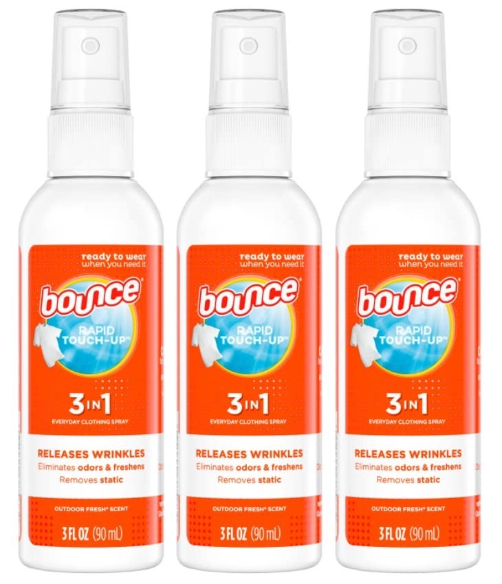 Bounce anti Static Spray, 3 in 1 Instant anti Static Spray & Instant Wrinkle 3oz