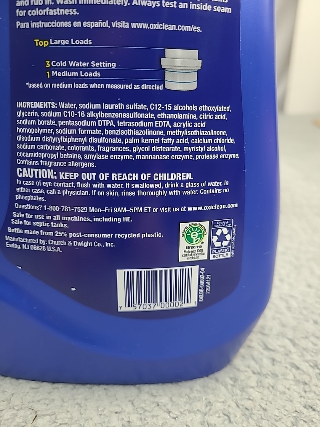 2x OxiClean High Def Sparkling Fresh Liquid Laundry Detergent, 60 oz 40 Loads”