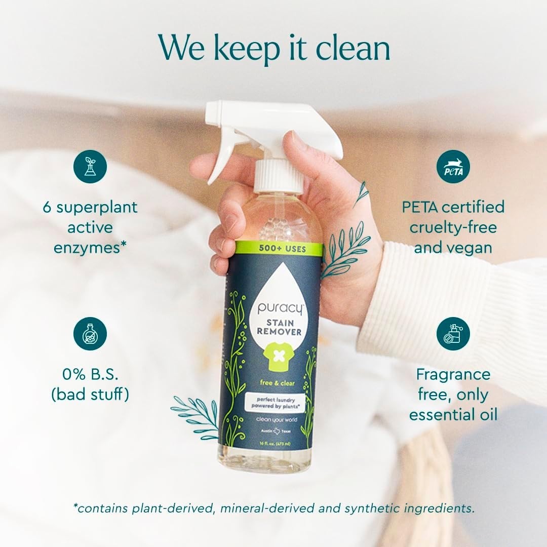 Puracy Stain Remover, Travel and Laundry Stain Cleaner for Clothes, Baby Essenti