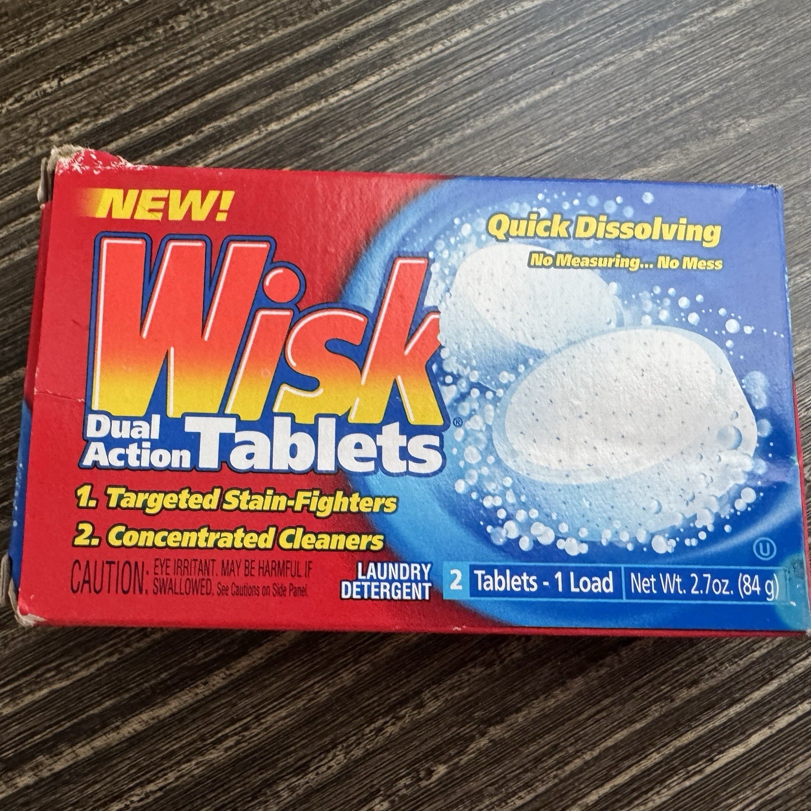 Wisk Laundry Detergent Dual Action Tablets Laundry Detergent 2 Pack New Prop