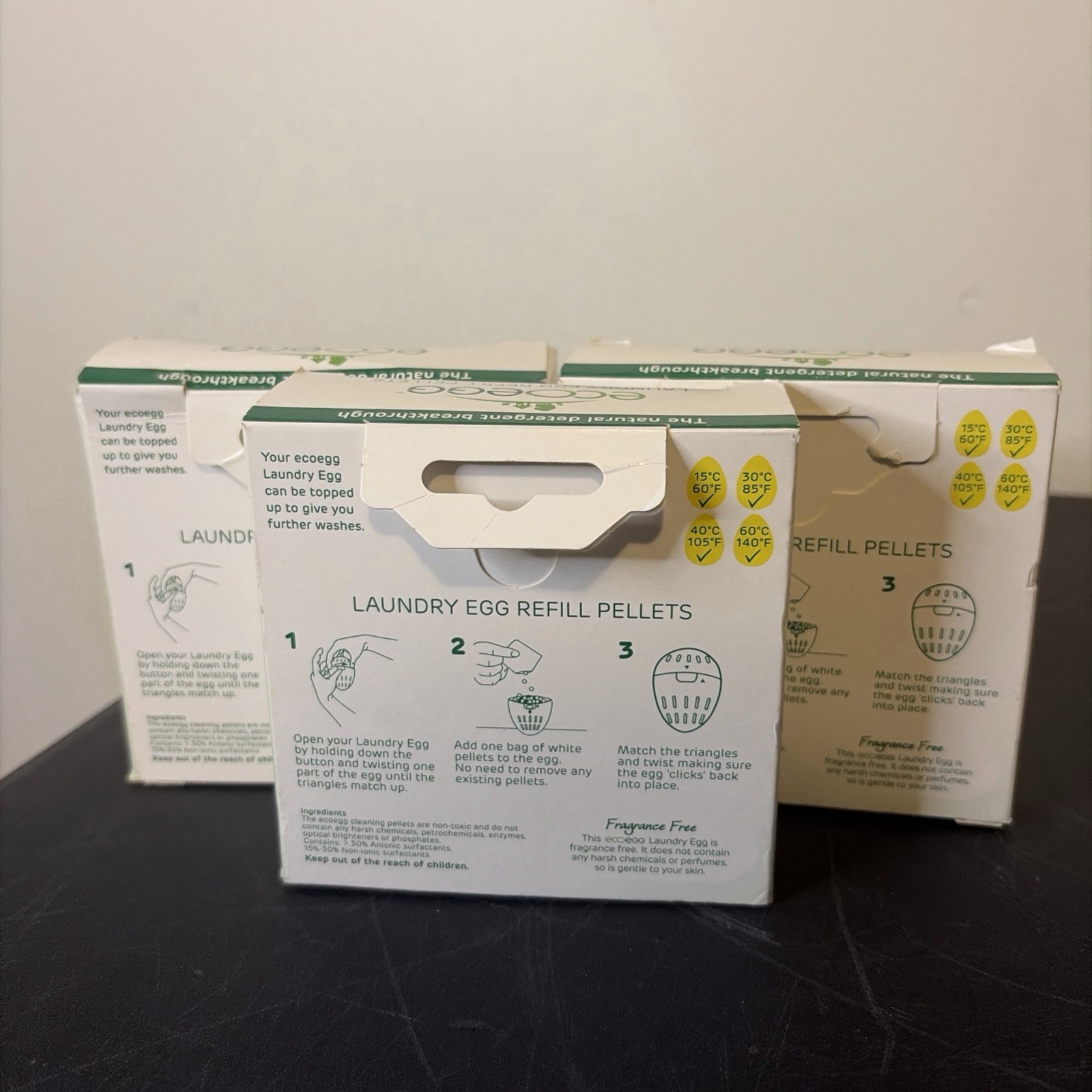 3 Pack Ecoegg Laundry Egg Refill Pellets Fragrance Free 210 Wash Each