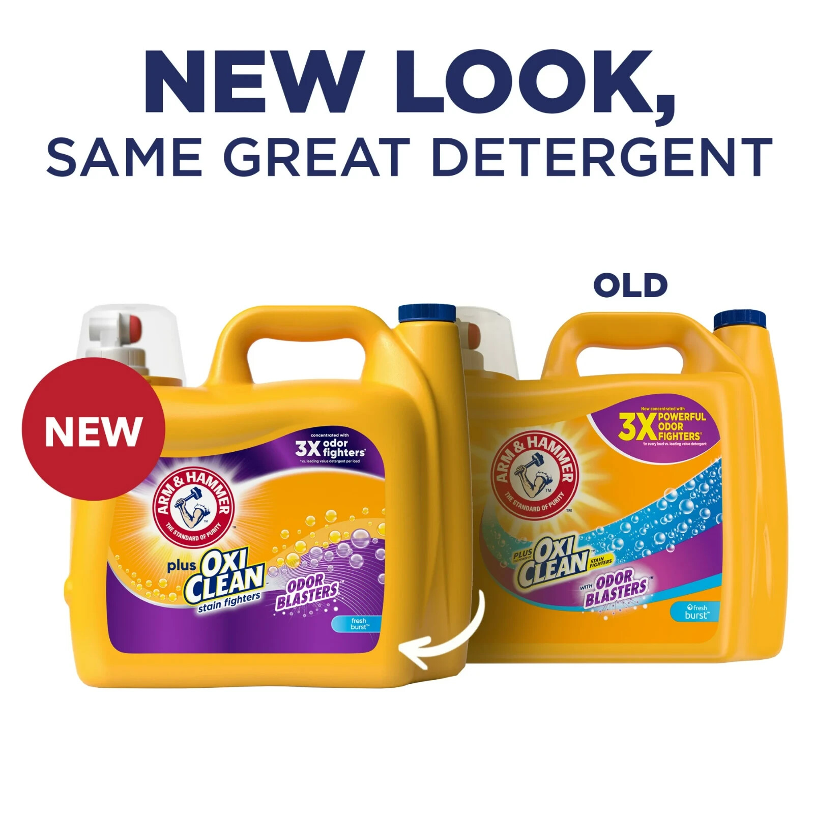 ARM & HAMMER Plus OxiClean Odor Blasters Liquid Laundry Detergent, Fresh Burst