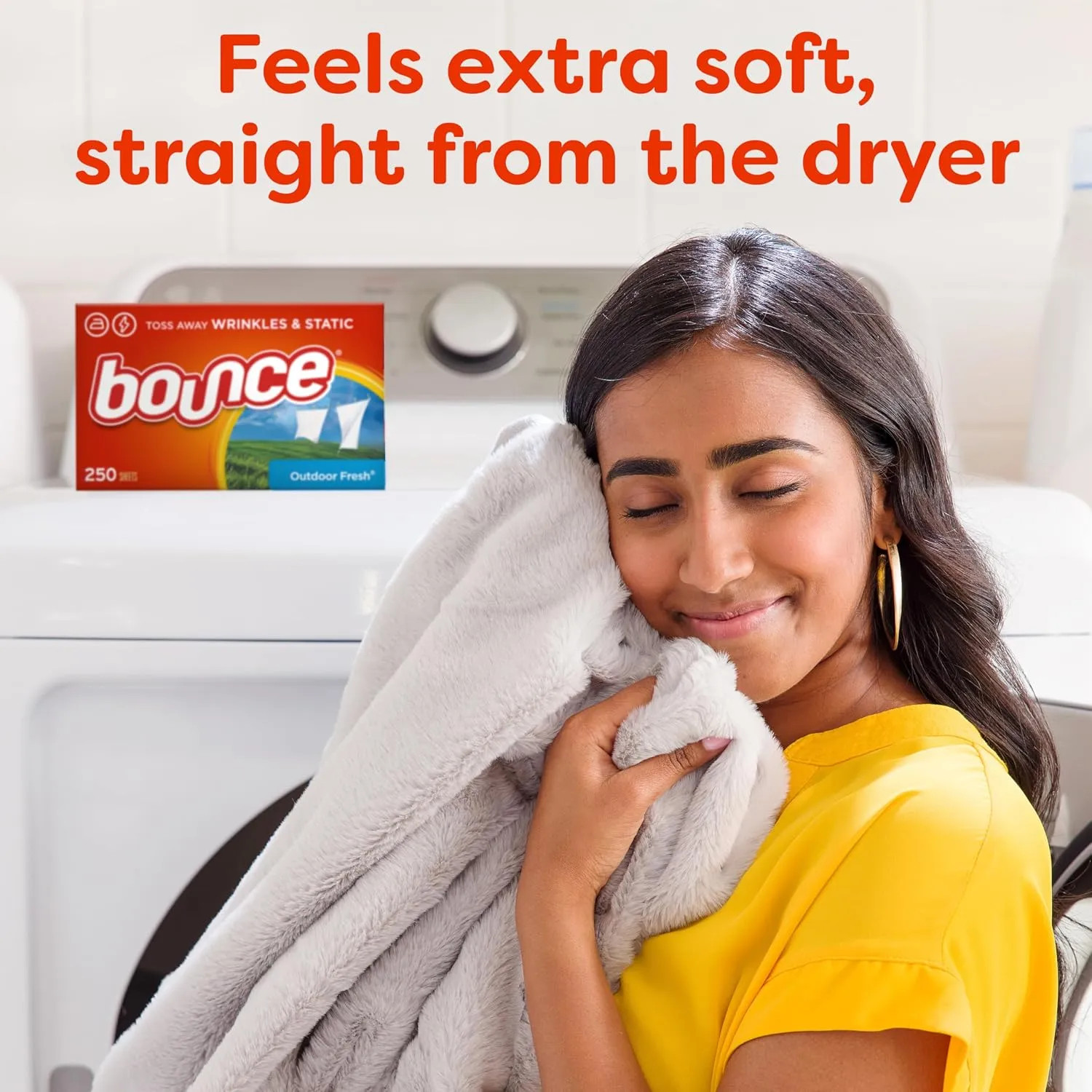 Bounce Fabric Softener Sheets Outdoor Fresh Scent 120 Count