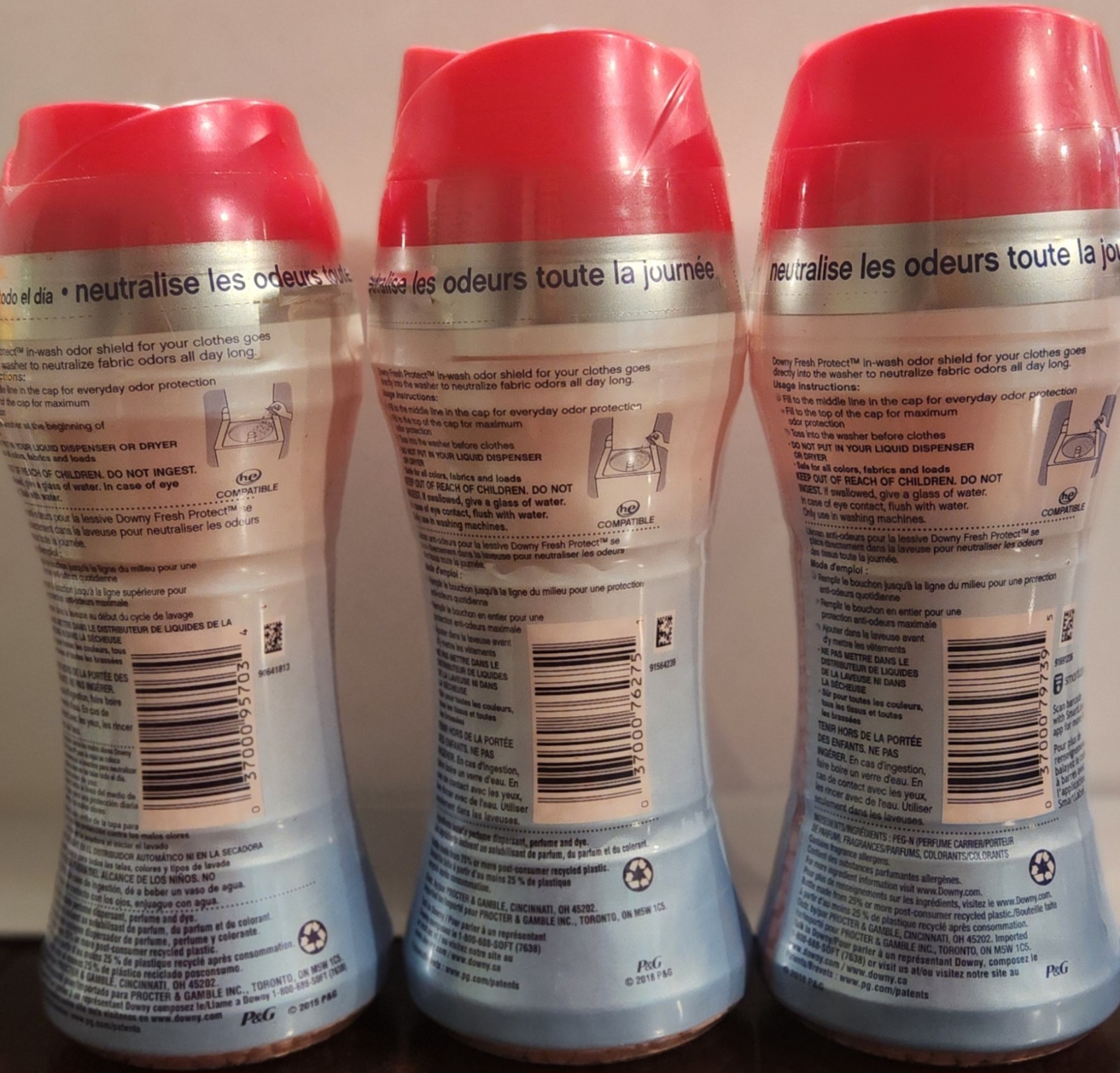 Mixed Lot Of 3 Downy Fresh Protect April Fresh! In Wash Scent Booster!