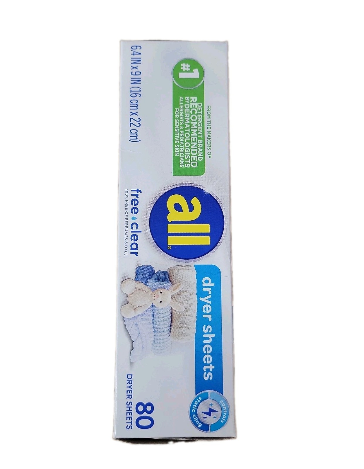 all Free Clear Dryer Sheets 80 Count – Sensitive Skin – Perfume & Dye Free