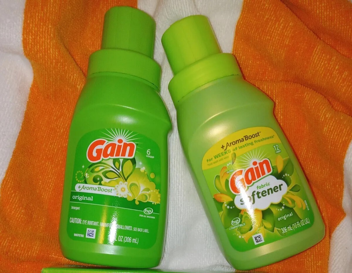 NEW! Gain ●ORIGINAL● (10 FL. OZ.) Laundry •Detergent And •Fabric Softner.
