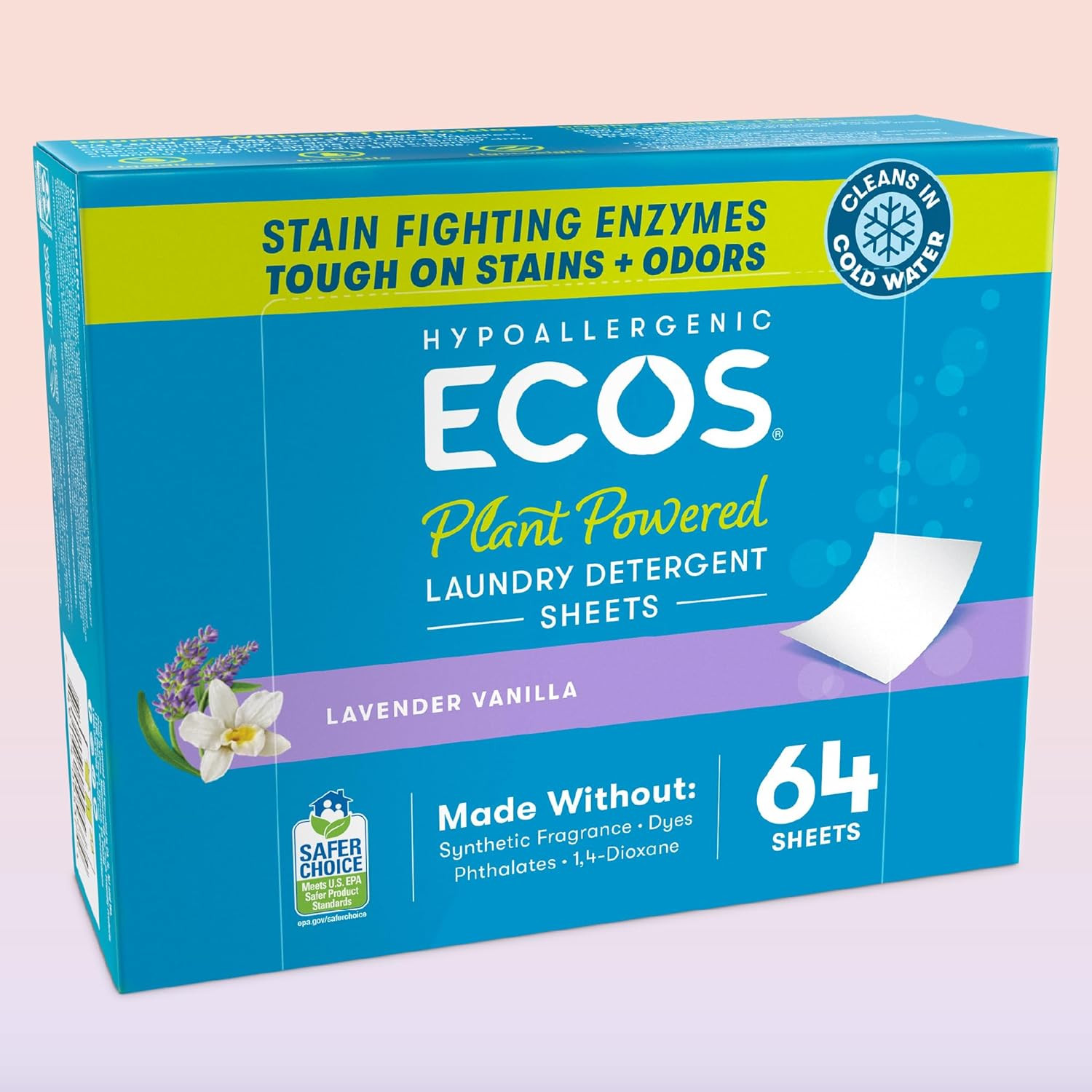 ECOS Laundry Detergent Sheets Vegan, No Plastic Jug, No Mess, Liquid Free – Hypo