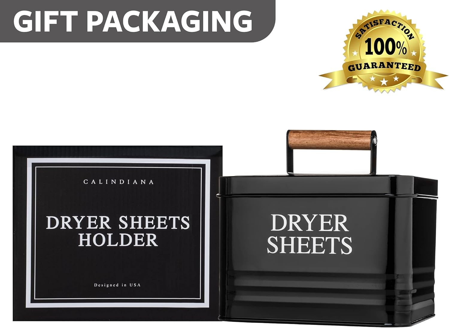 Modern Farmhouse Metal Laundry Dryer Sheets Holder Fabric Softener Dispenser wit