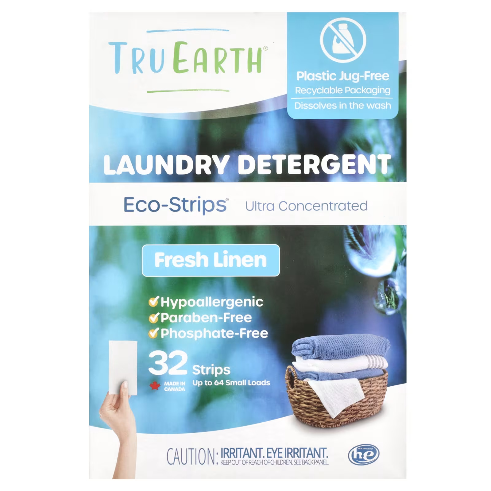 Fresh Linen LOT OF 4 – Tru Earth Eco-Strips Laundry Detergent 32 x 4 Each = 128