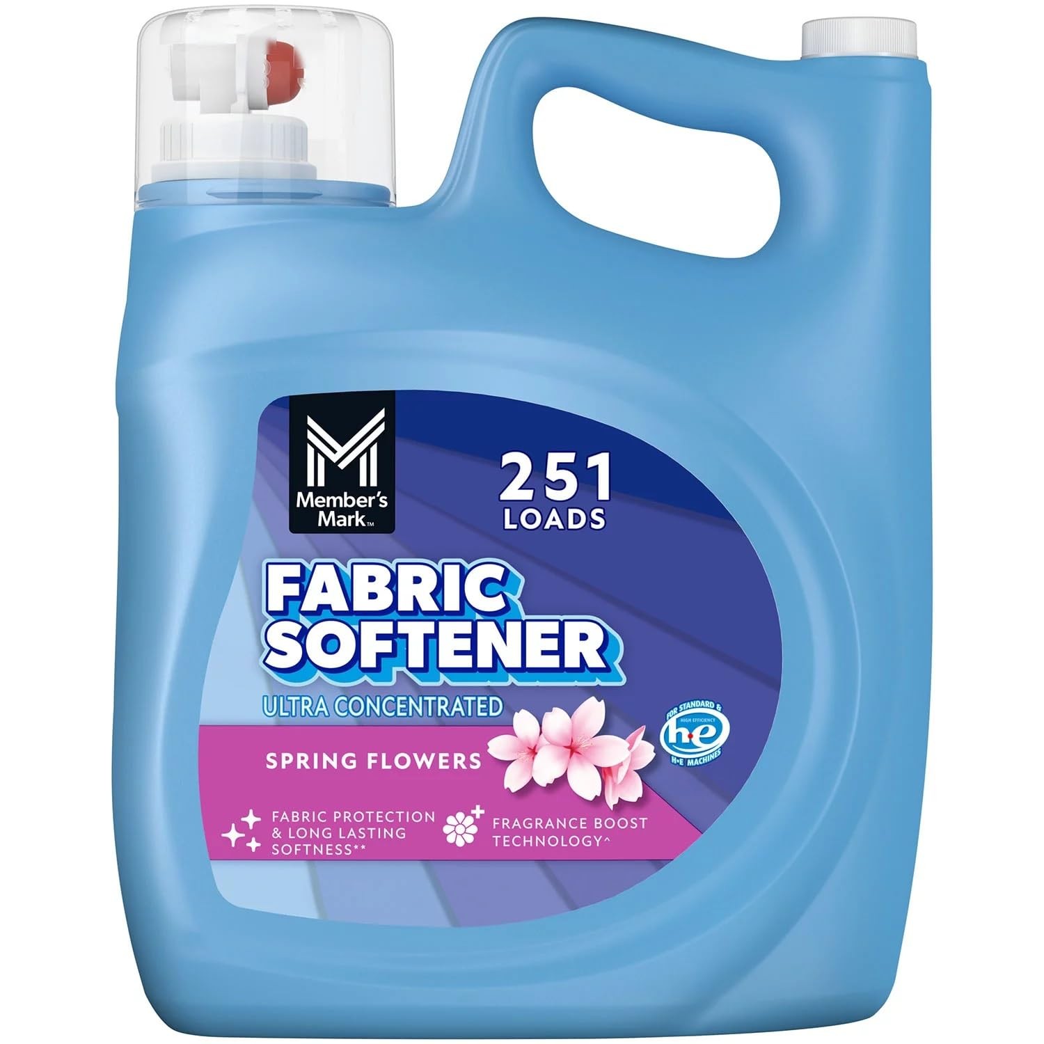 Member’s Mark Liquid Fabric Softener, Spring Flowers, 251 Loads, 170 Fl Oz