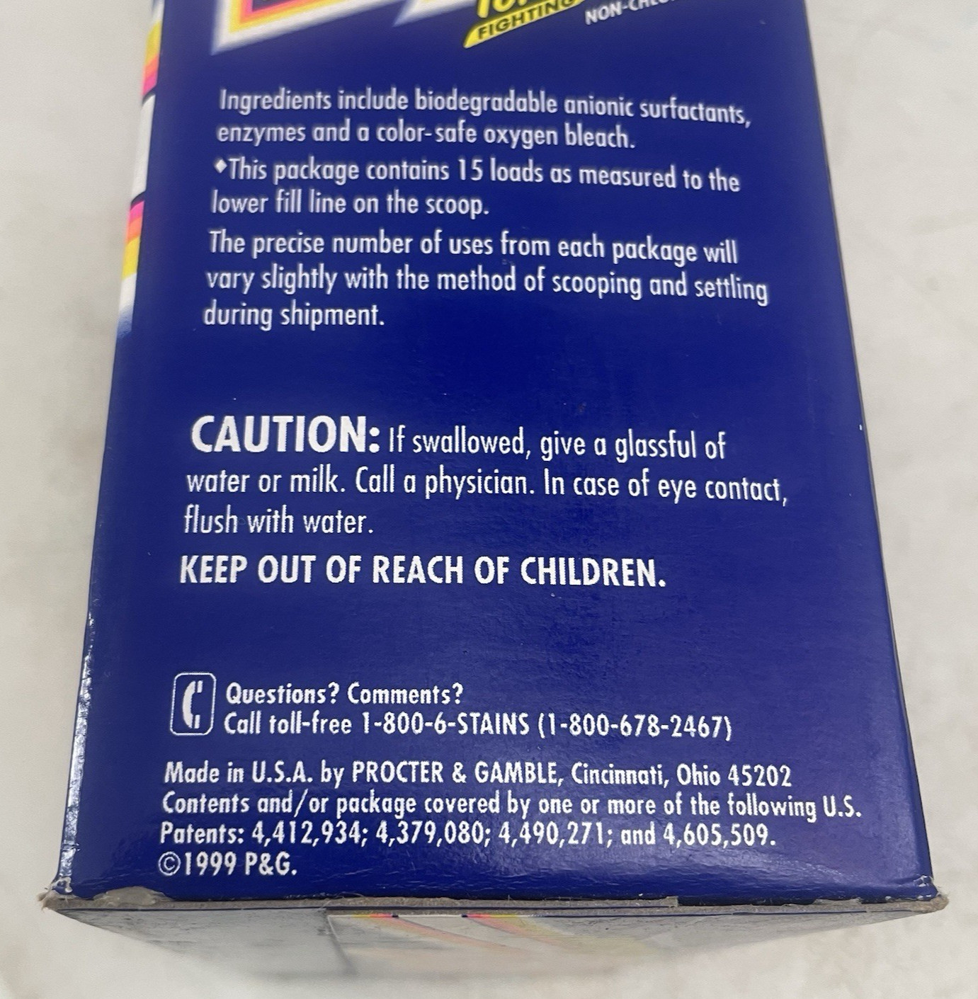 BIZ Ultra Laundry Detergent Powder Booster Stain Odor Removal 29 Oz P&G 1999