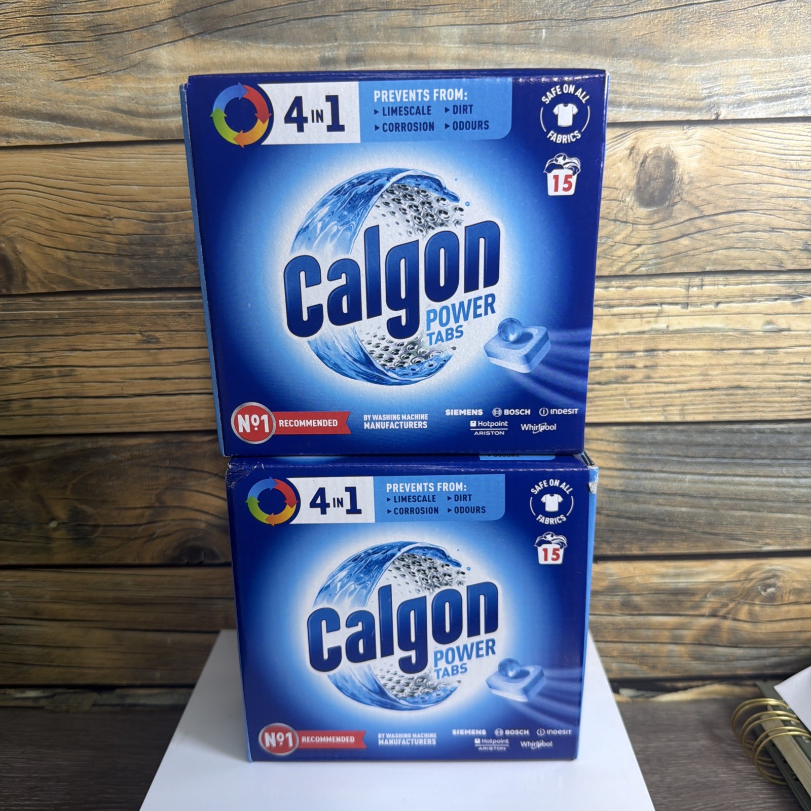 (Lot Of 2) Calgon 4-in-1 Power Tabs Washer Cleaner, Blue, 75 Count XL