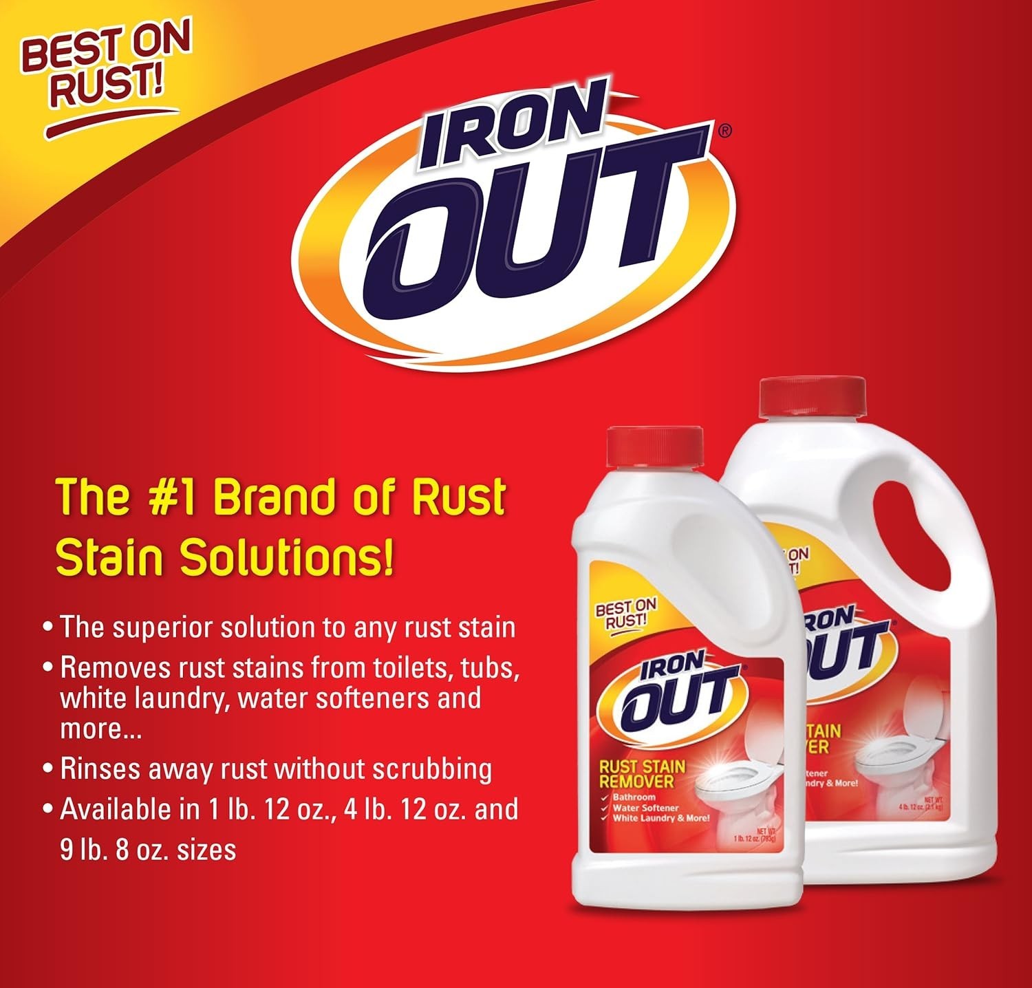 Iron OUT Powder Rust Stain Remover, Remove and Prevent Rust Stains in Bathroo…