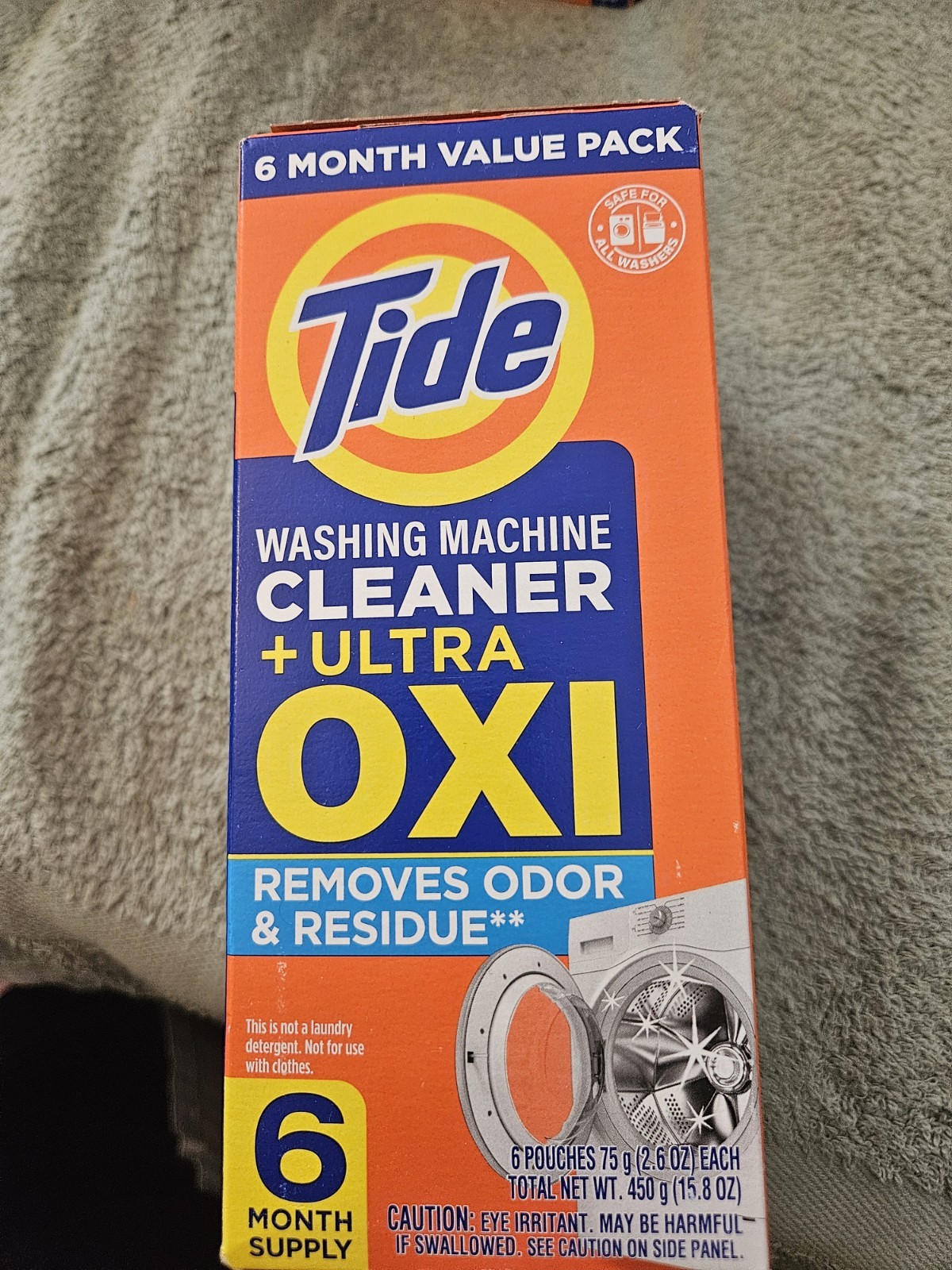 Tide Washing Machine Cleaner Enhanced w/Oxi, 6 Month Supply-6 Pouches (C2)