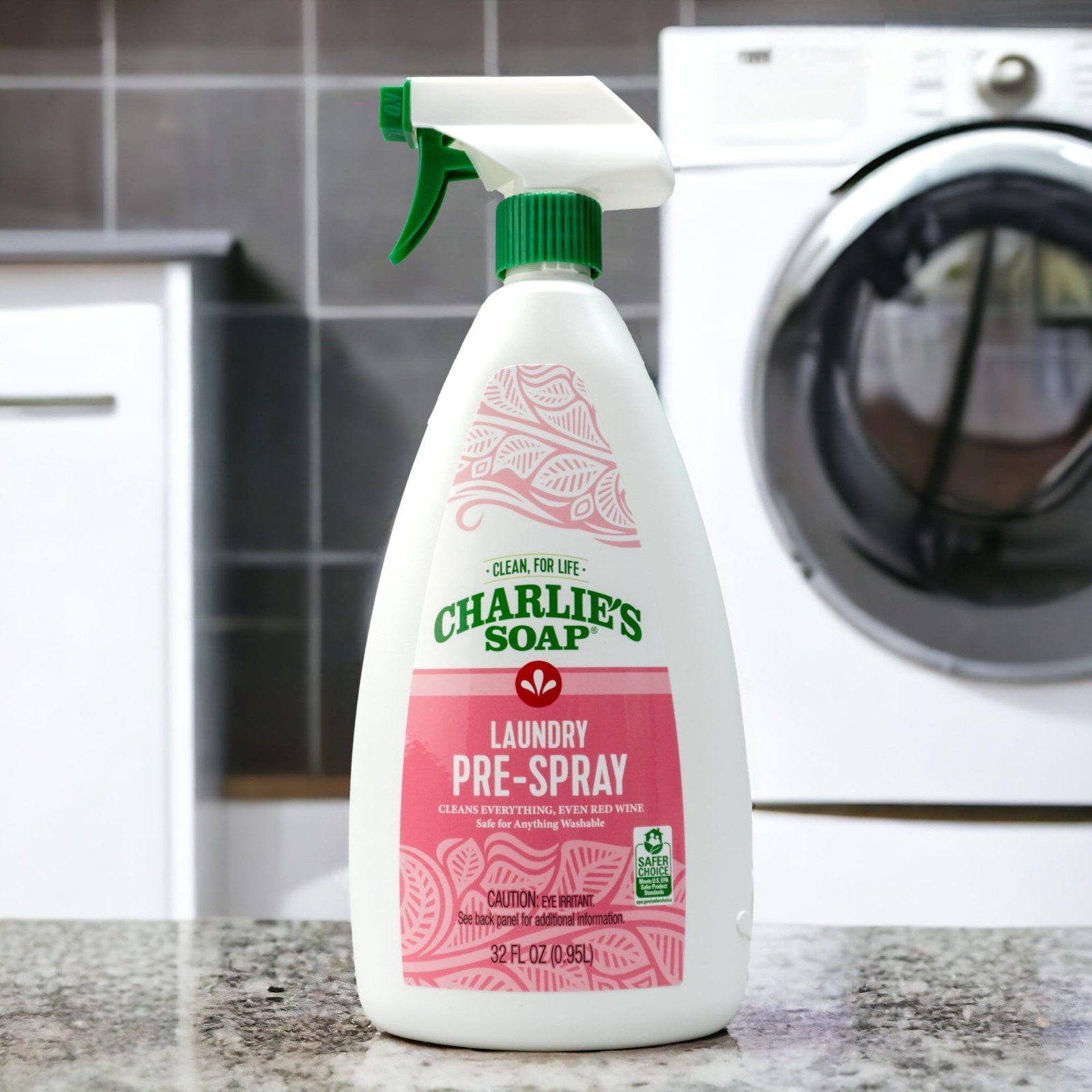 Natural Laundry Stain Remover Pre-Spray Refill, 128 fl oz, EPA Safer Choice, Eco