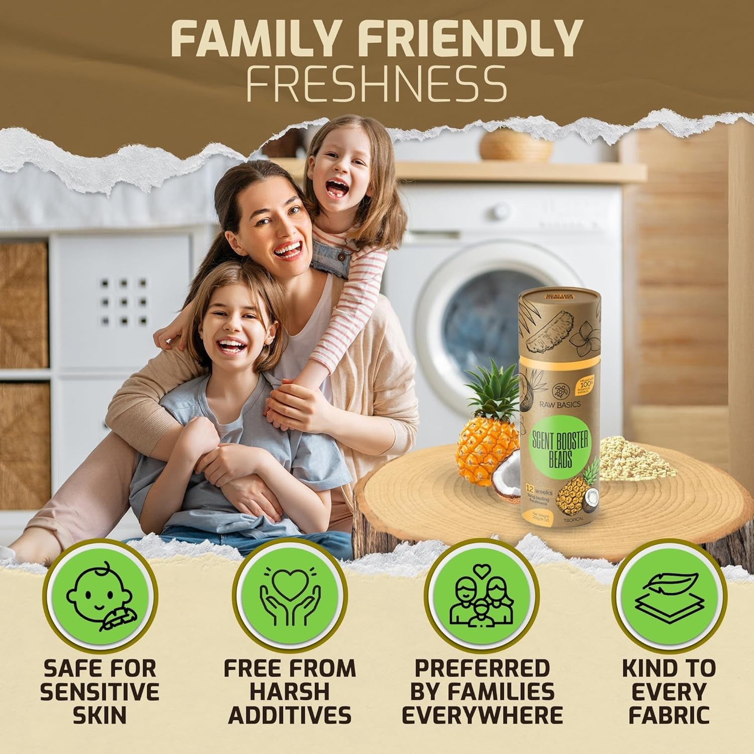 Laundry Scent Boosters, Tropical Aroma – Washer Beads and Deodorizer Supplies –