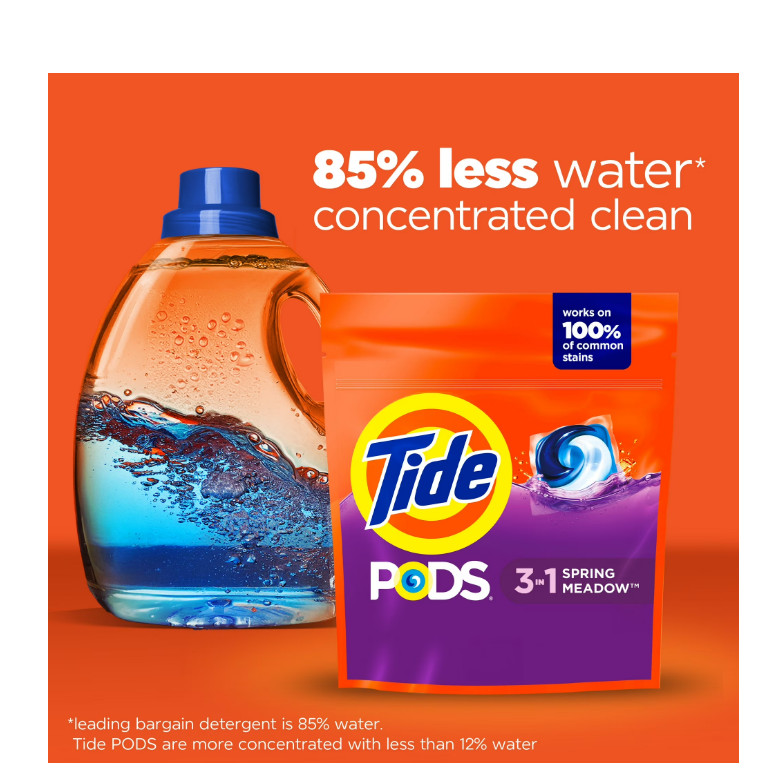 Tide PODS Liquid Laundry Detergent Packs, Spring Meadow Scent, 112 Count
