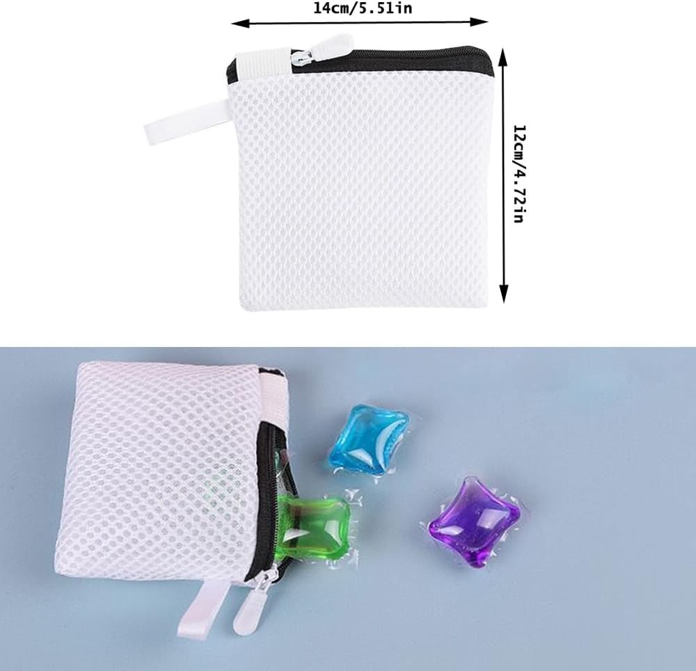 2 Pack In-Wash Scent Booster Beads Laundry Bag W/ Zipper Laundry Detergent Pacs