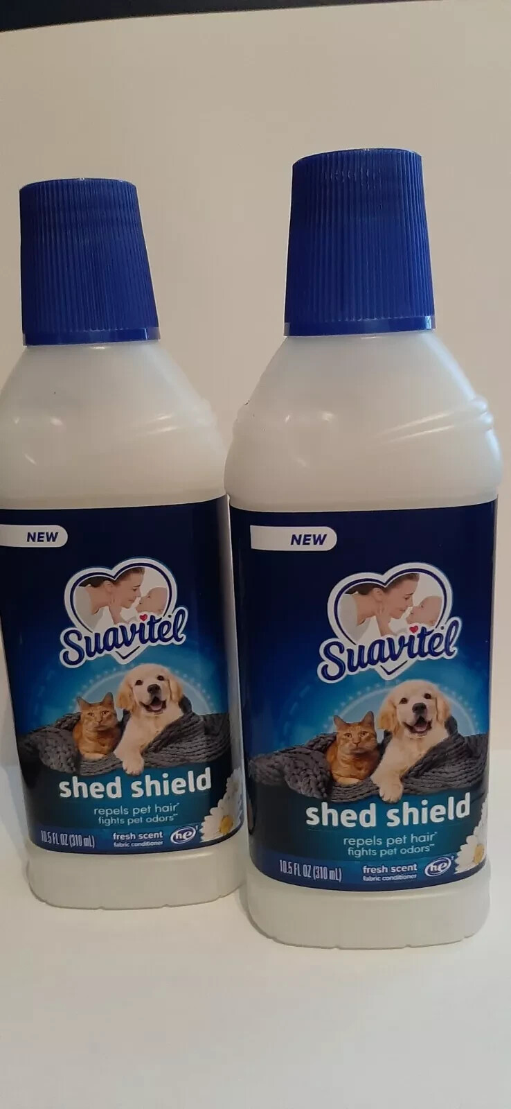 Suavitel Shed Shield Fabric SOFTNER Fresh Scent, FIGHTS ORDER 10.5 oz pack 2