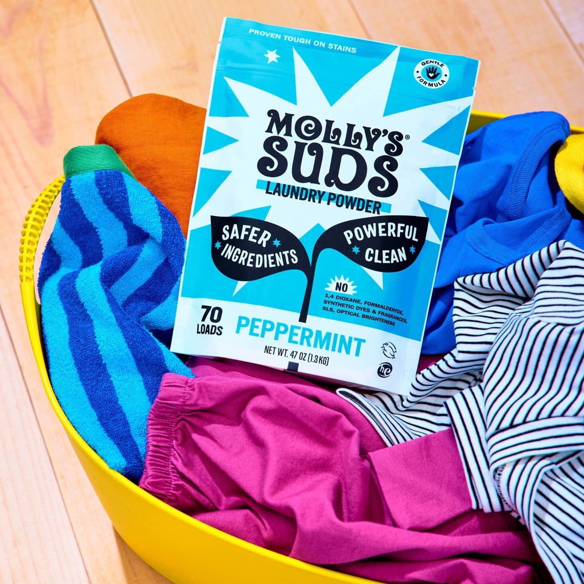 Molly’s Suds Peppermint HE Deep Cleaning Laundry Detergent Powder 70 Loads -47oz
