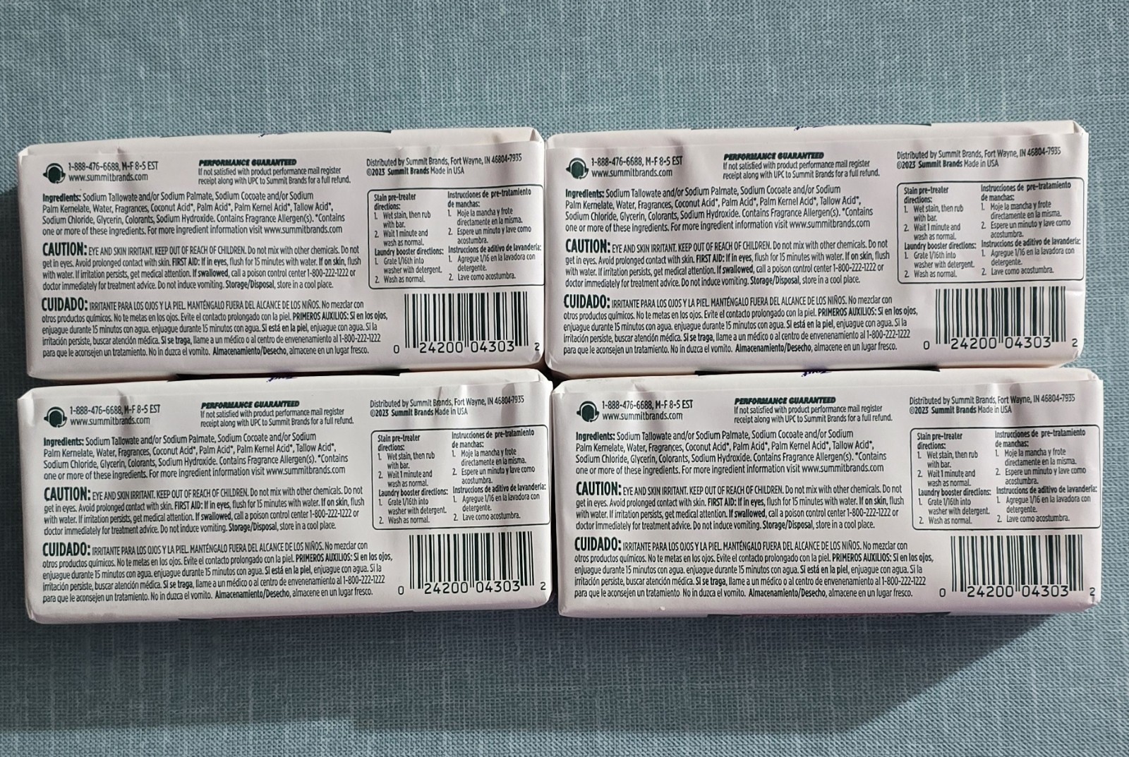 4 Brand New Purex/Zout FELS NAPTHA 5 Oz Bars FAST FREE SHIP!