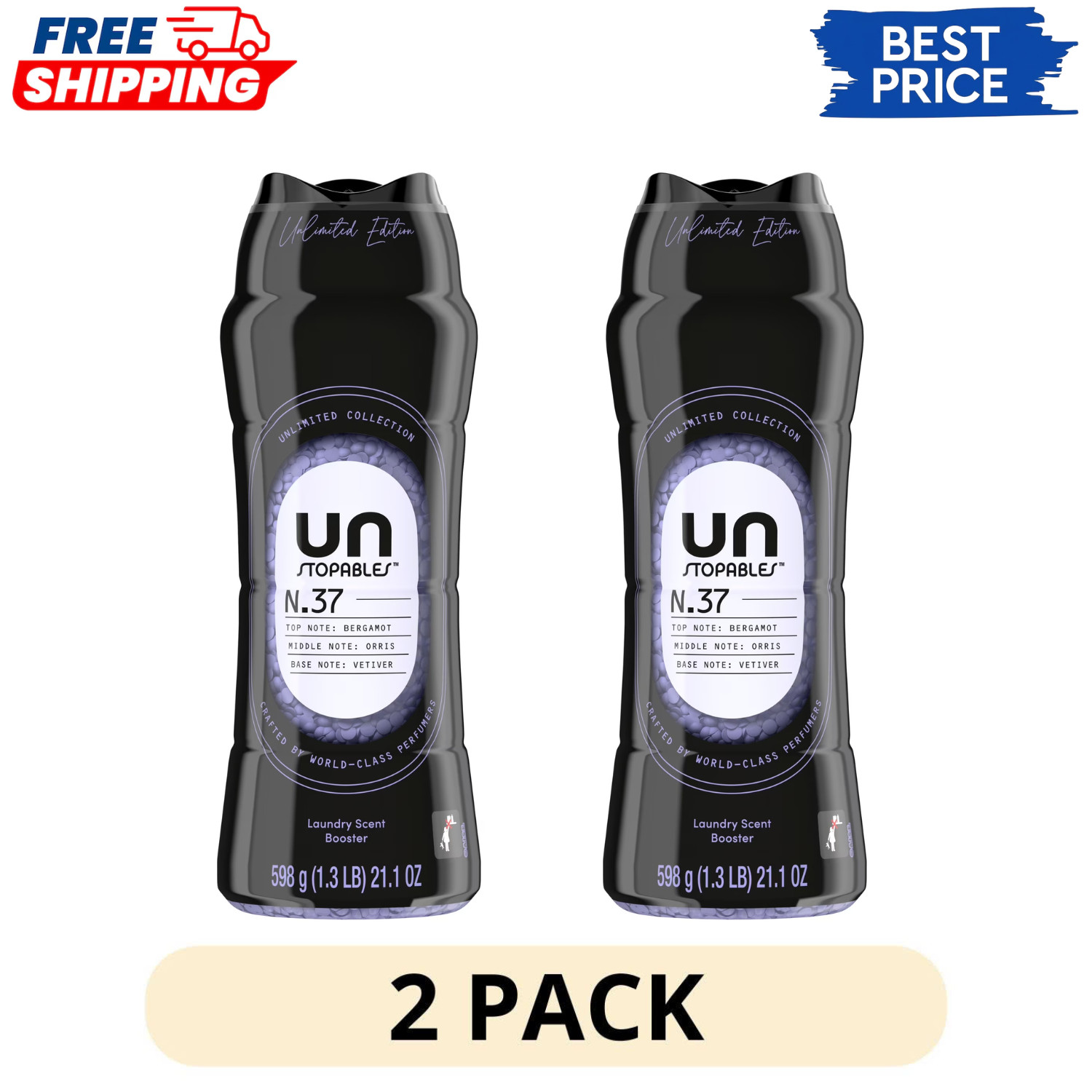 2 Pack Downy Unstopables Unlimited Collection No.37 Scent Beads 21.1 oz