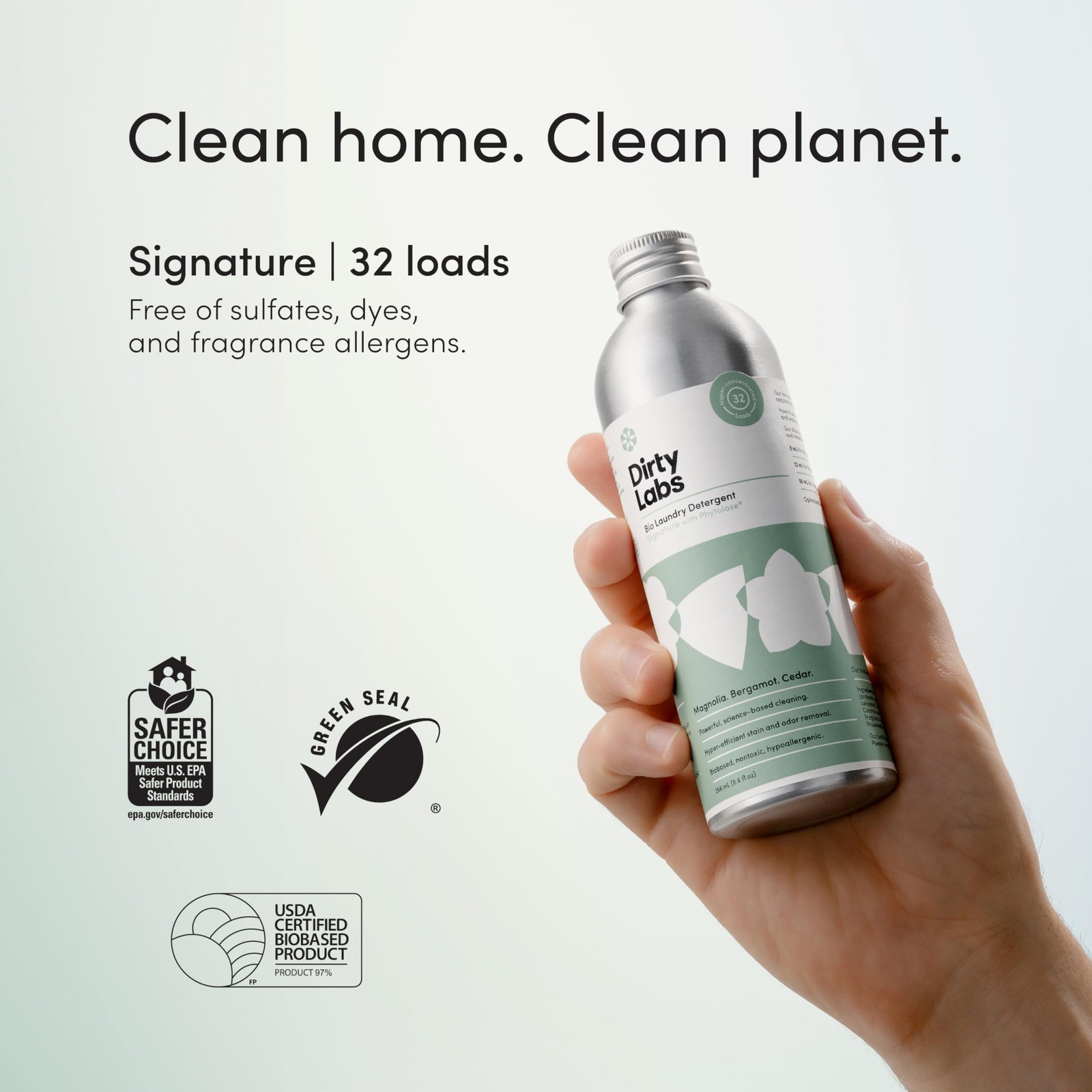Dirty Labs | Signature Scent | Bio-Liquid Laundry 8.6 Fl Oz (Pack of 1)