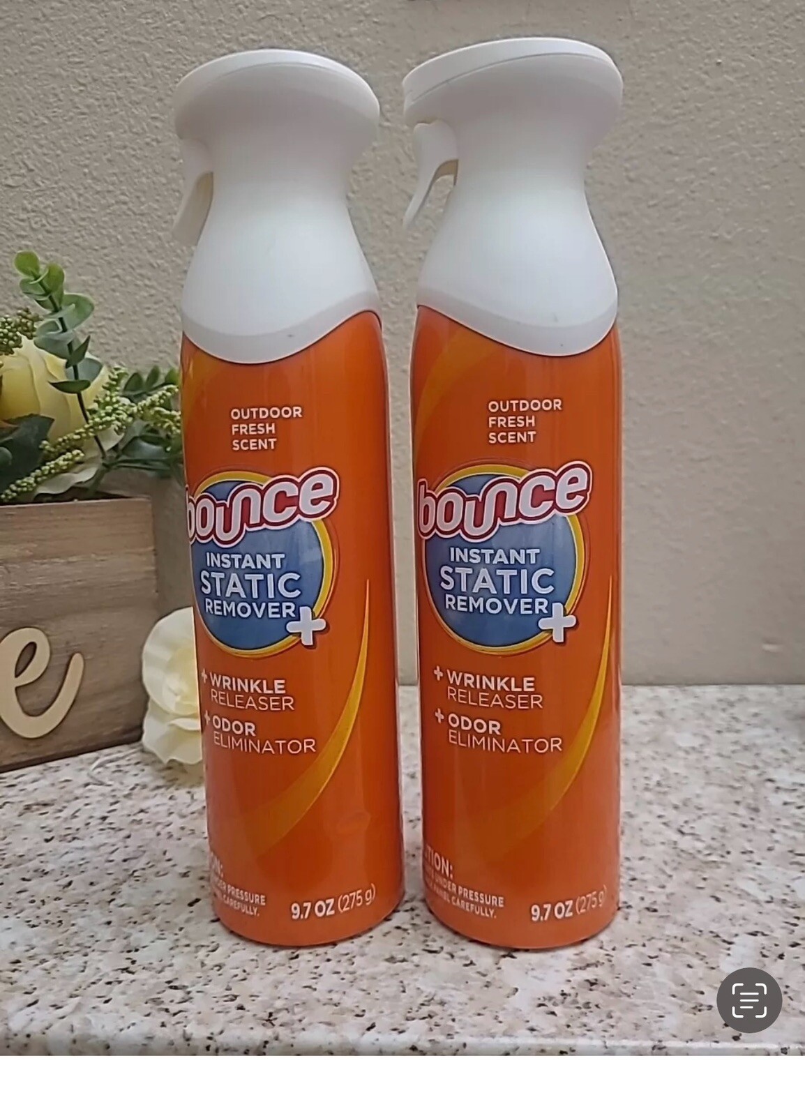 Bounce Anti Static Spray, 9.7oz(275g) Anti Static Spray & Instant Wrinkle Pack 2