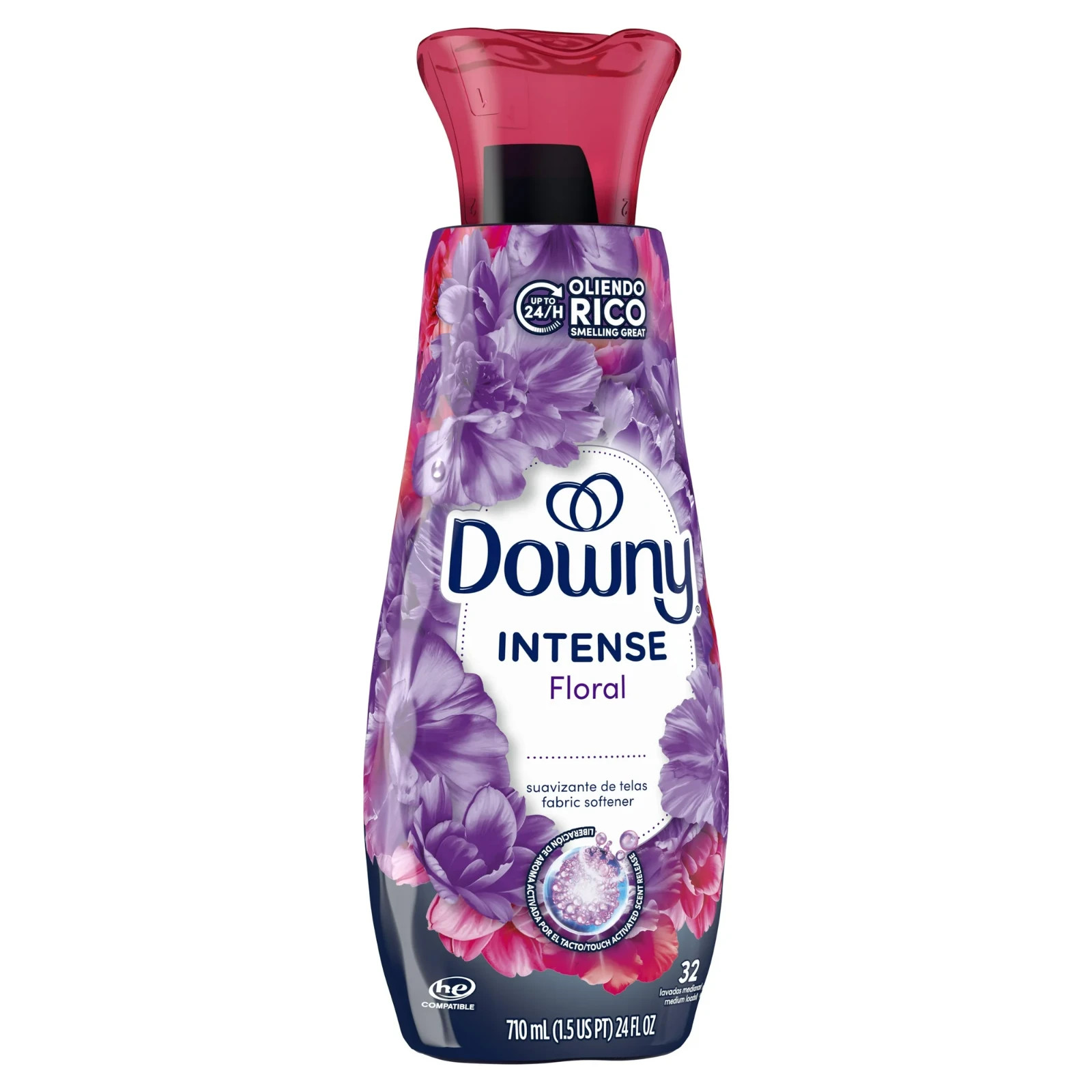 Downy Intense Liquid Fabric Softener and Conditioner, Floral Scent, 24 fl oz, 32