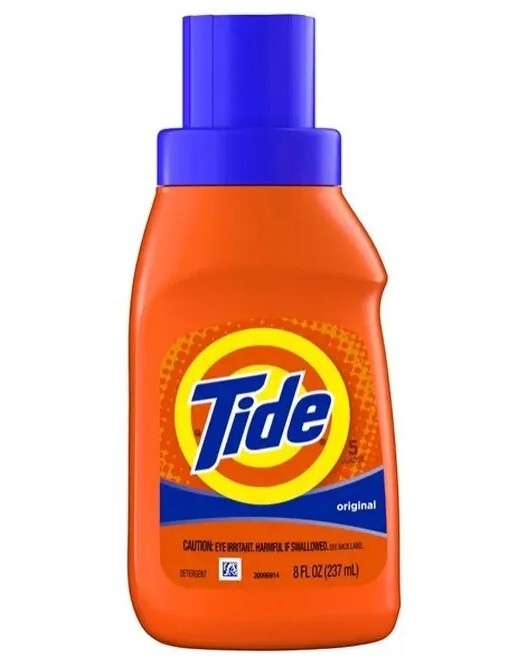 NEW! TIDE (8 Oz.) Bottle ●ORIGINAL● Scent Liquid Laundry Detergent (5) Loads.