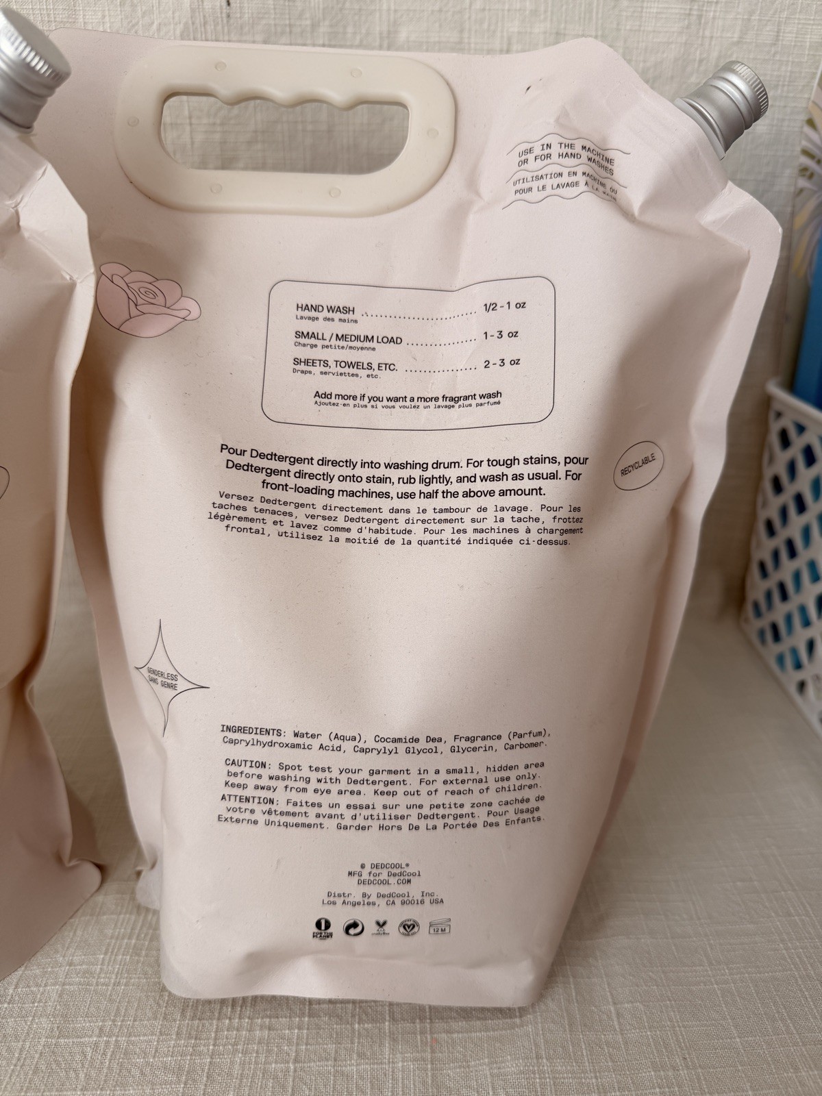 2 Pack DedCool X OUAI Vegan Laundry DEDtergent Non-Toxic Melrose Place 64oz