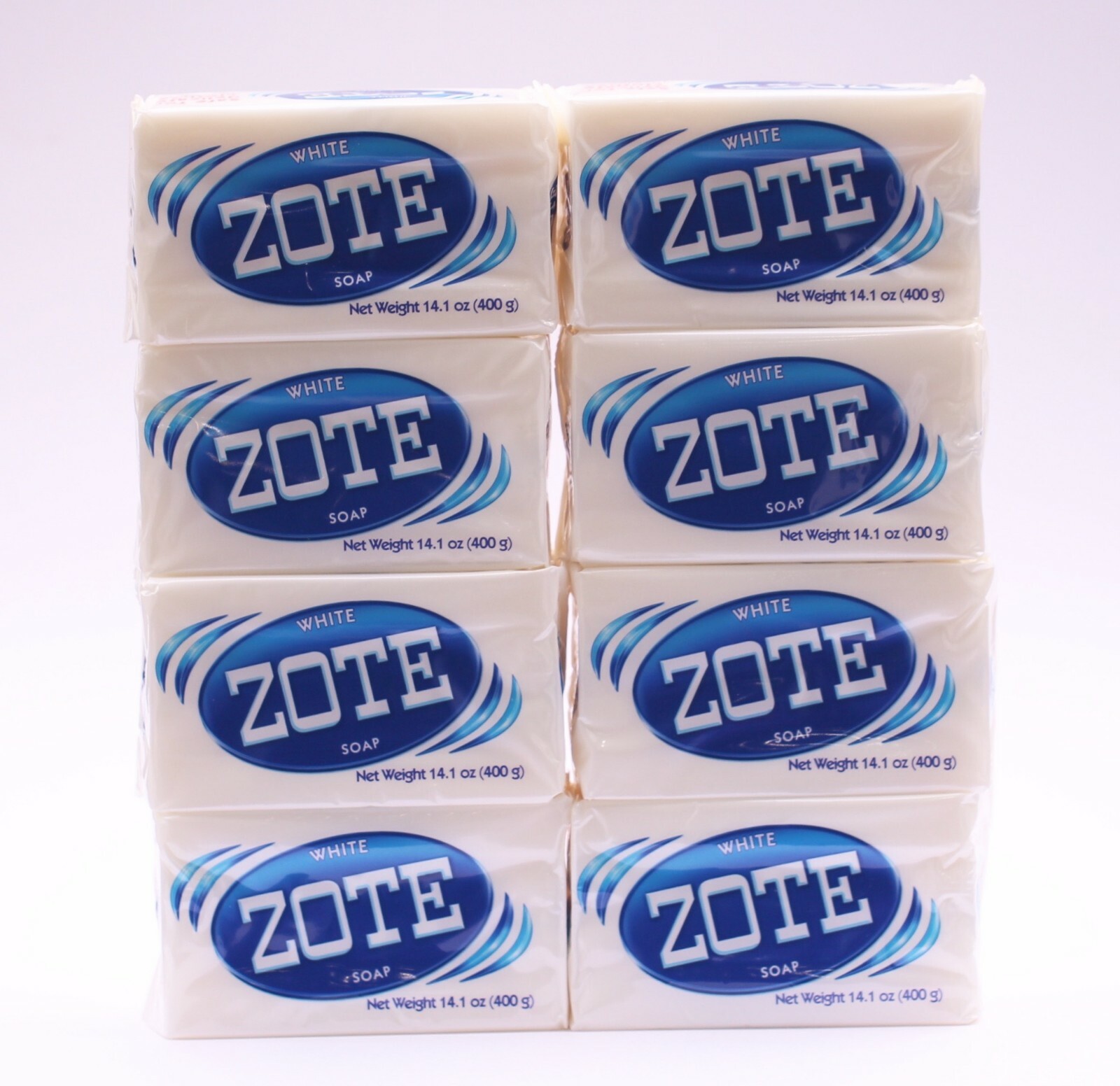 8 PCS ZOTE WHITE Laundry Bar Soap 14.1 OZ 400g delicate clothes MADE IN MEXICO