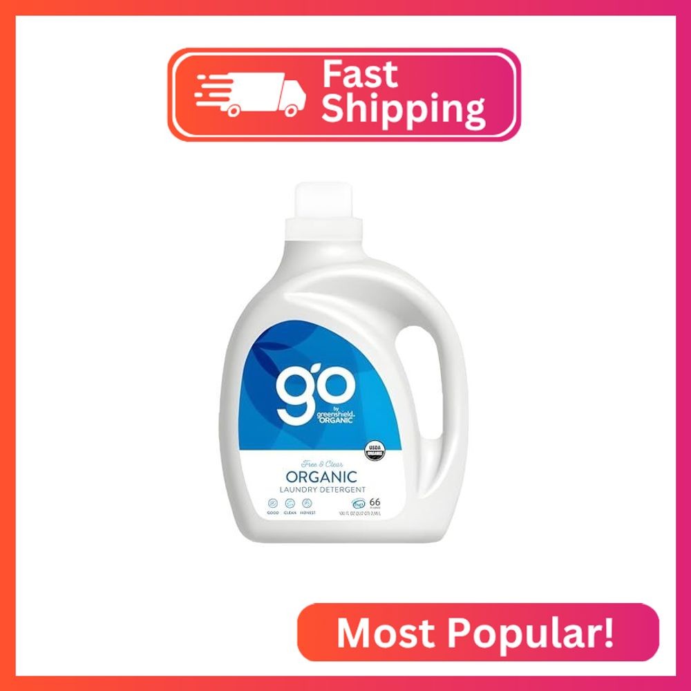 Go by Greenshield Organic Laundry Detergent, Free & Clear, USDA Certified Organi