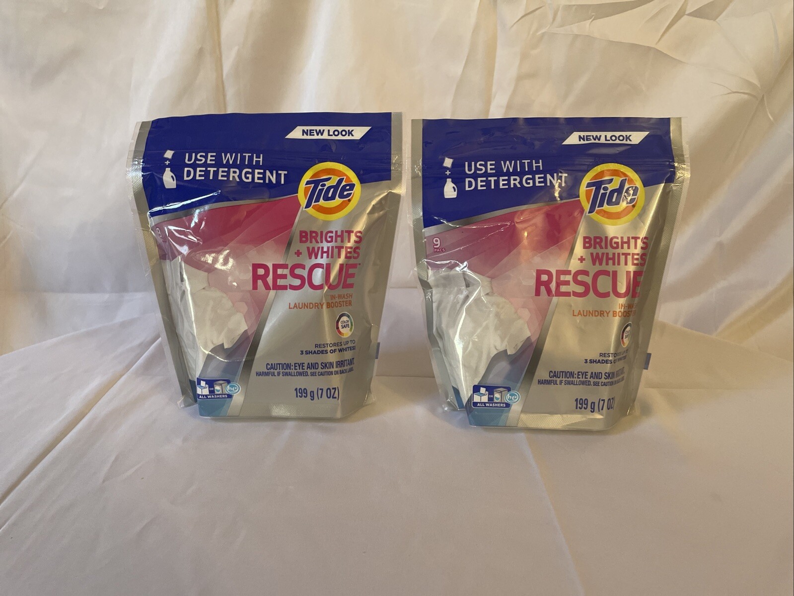2 Tide Brights & Whites Rescue In Wash Laundry Booster 9 Count Ea. – 18 Total